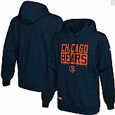 Men's Chicago Bears New Era Navy School of Hard Knocks Pullover Hoodie,baseball caps,new era cap wholesale,wholesale hats